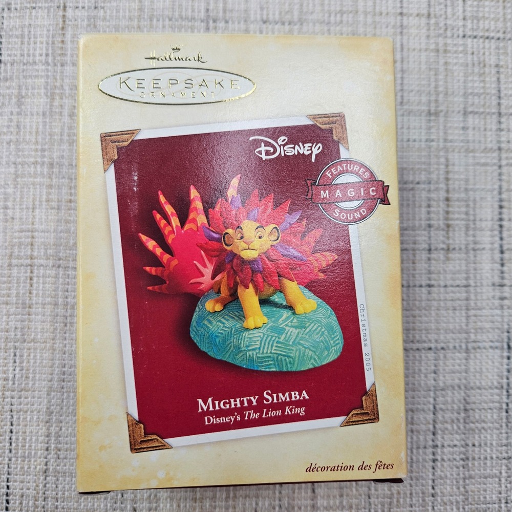 Hallmark Keepsake 2005 Disney The Lion‎ King Mighty Simba Magic Sound Ornament
